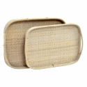 Набор подносов DKD Home Decor Коричневый ротанг (51.5 x 36 x 7.5 cm) (44.5 x 31.5 x 6 cm) (2 pcs)