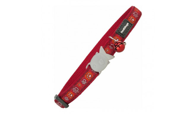 Cat Collar Red Dingo Style Red 20-32 cm Animal footprints