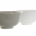Bļoda DKD Home Decor Balts Pelēks Porcelāns Vintage 12,5 x 12,5 x 6,5 cm 2 Daudzums