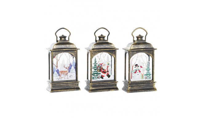 Lighting decoration DKD Home Decor Christmas Black Golden (7 x 4 x 13,5 cm) (3 Units)