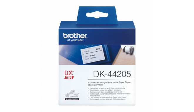 Sildiprinter Brother DK-44205 62 mm x 15,24 m Valge Must/Valge (2 Ühikut)