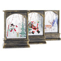 Lighting decoration DKD Home Decor Christmas Black Golden (7 x 4 x 13,5 cm) (3 Units)