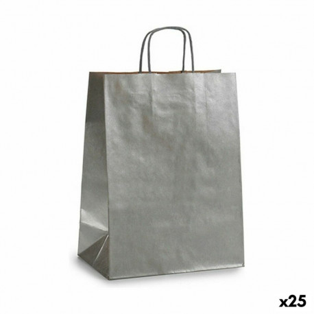 Бумажный пакет Pincello 24311 Серебристый 24 x 12 x 40 cm (25 штук)