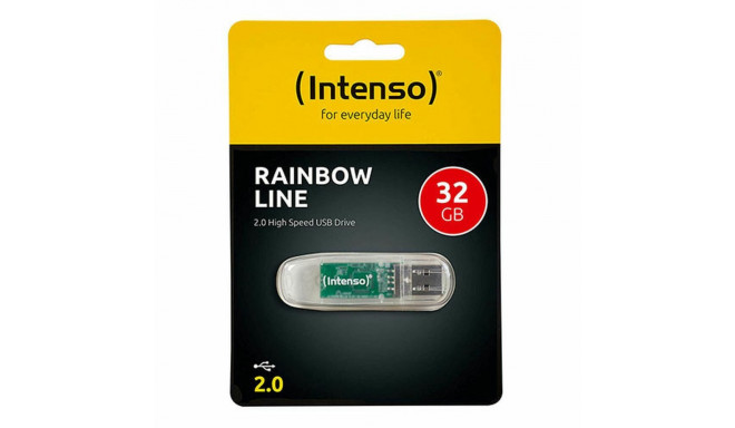 USB-pulk INTENSO 3502480 32 GB Must Läbipaistev 32 GB DDR3 SDRAM