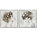 Glezna DKD Home Decor Dāma 100 x 4 x 100 cm (2 gb.)
