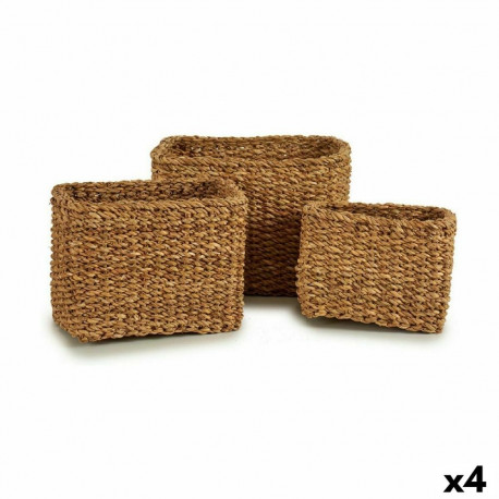 Set of Baskets Gift Decor BDH-08 BDH-08 Brown Marine algae 4 L 8 L 12 L (4 Units)