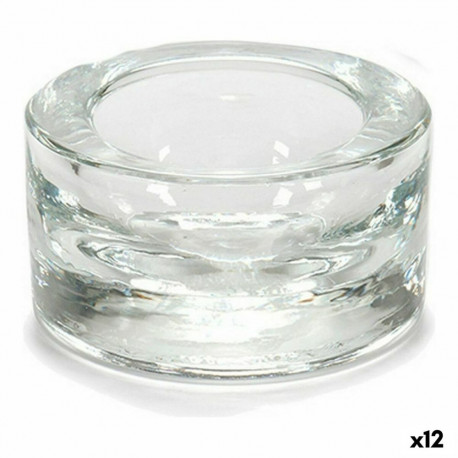 Candleholder Gift Decor CH00056P CH00056P Transparent Glass 7 x 3,5 x 7 cm (12 Units)