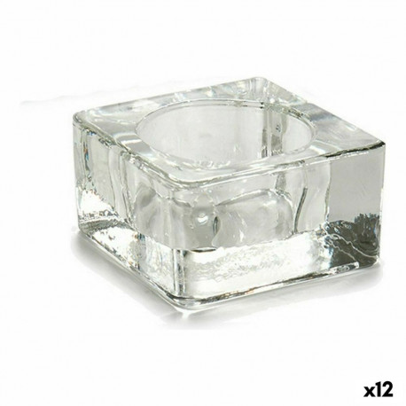 Candleholder Gift Decor CH00535-2C CH00535-2C Transparent Glass 6 x 3 x 6 cm (12 Units)