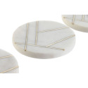 Klaasialused Home ESPRIT Messing Marmor (2 Ühikut)