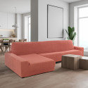 Cover for chaise longue with long left arm Sofaskins NIAGARA 210 - 340 cm - Coral