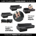 Cover for chaise longue with long left arm Sofaskins NIAGARA 210 - 340 cm - Coral