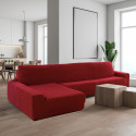 Cover for chaise longue with long left arm Sofaskins NIAGARA 210 - 340 cm - Coral