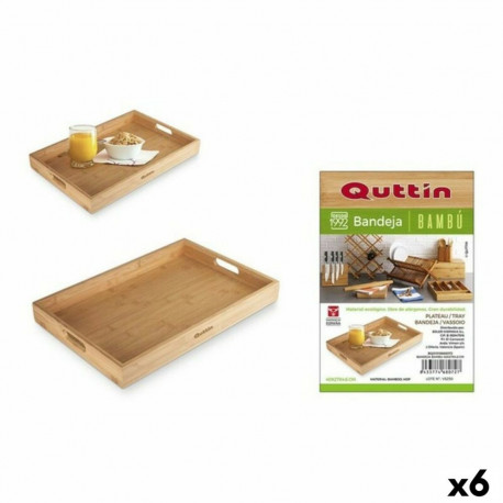 Paplāte Quttin 62326 Bambuss 40 x 27 x 4,6 cm (6 gb.)