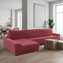 Cover for chaise longue with long left arm Sofaskins NIAGARA 210 - 340 cm - Coral