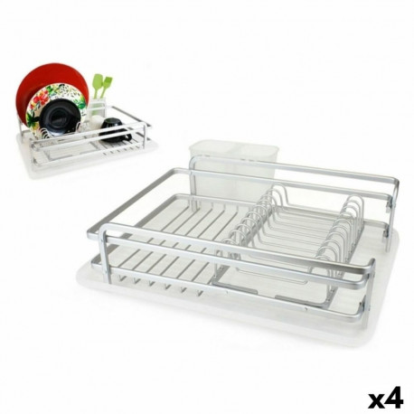 Köögi Kraanikausi Kuivatusrest Confortime Alluma Alumiinium 43 x 32 x 12 cm (4 Ühikut)