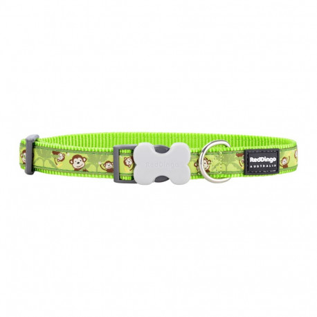 Dog collar Red Dingo STYLE MONKEY LIME GREEN 41-63 cm