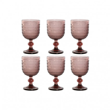Glāžu Komplekts Home ESPRIT Rozā Stikls 240 ml (6 gb.)