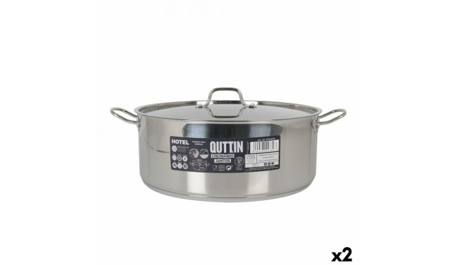 Casserole with lid Quttin Aluminium 36 x 14 cm (2 Units)