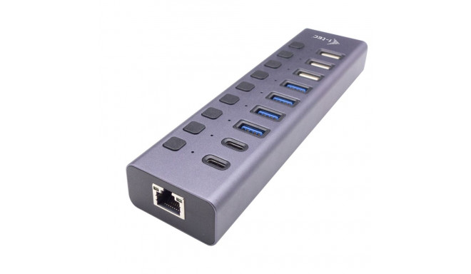 USB Hub i-Tec CACHARGEHUB9LAN Grey