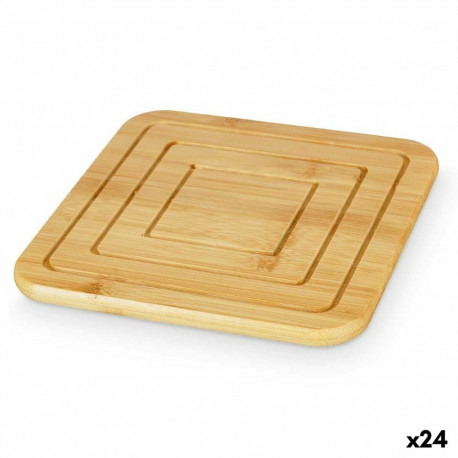 Подставка под горячее Kinvara 896 Натуральный Бамбук Квадратный 19 x 1 x 19 cm (24 штук)