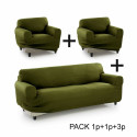 Sofa Cover Sofakover Pocket Trio Romeo 3 Units - Linen