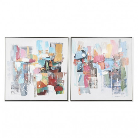 Maal Home ESPRIT Abstraktne Kaasaegne 82 x 4,5 x 82 cm (2 Ühikut)