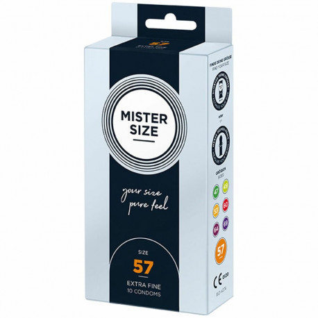 Prezervatīvi Mister Size 04137390000 Īpaši plāns (57 mm)