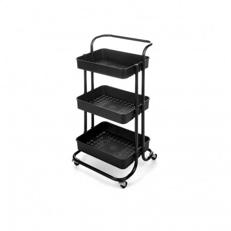 Kitchen Trolley Kinvara WR4338-TJ PRO.1 WR4338-TJ PRO.1 Black Metal polypropylene 42 x 86 x 35,5 cm 