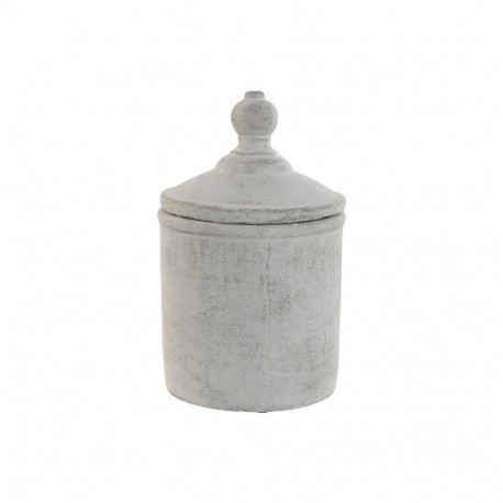 Vase Home ESPRIT Grey Cement Oriental 15 x 15 x 25 cm