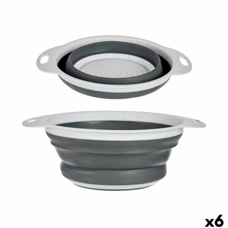 Strainer Kinvara 81604 81604 White Grey polypropylene TPR 25 x 20 x 8,5 cm 25 x 3 x 20 cm 24,5 x 3,5
