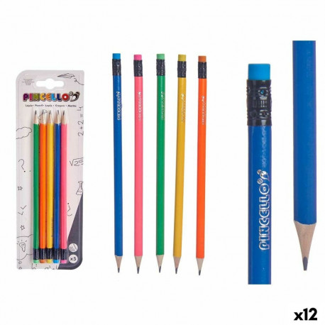 Pencil Set Pincello 474 474 Yellow Blue Red Green Orange (12 Units)