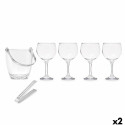 Ice Bucket Vivalto 11444 Transparent Metal Crystal 14,5 x 12 x 12,5 cm 4x (10,5 x 20 cm) Wine glasse