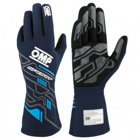 Karting Gloves OMP MY2025 Blue Navy Blue FIA 8856-2018 - L