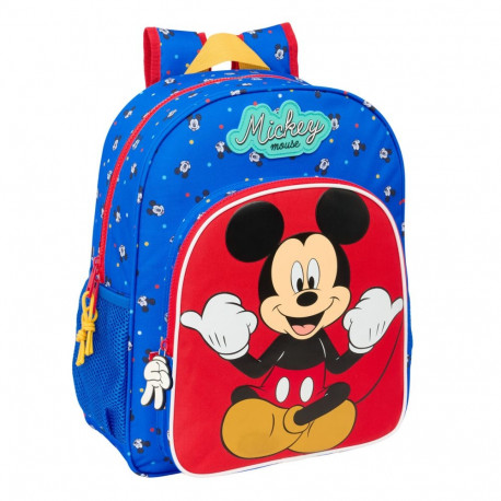 School Bag Mickey Mouse Clubhouse Good day Blue 32 x 38 x 12 cm
