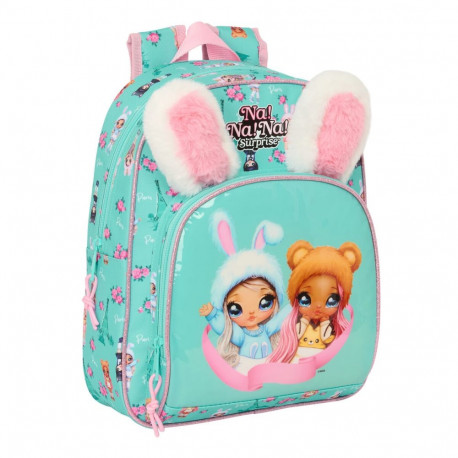 School Bag Na!Na!Na! Surprise Bunny Pink Turquoise 28 x 34 x 10 cm