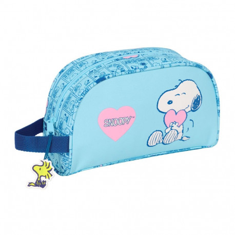 Reisi Tualett-tarvete Kott Snoopy Love Helesinine 26 x 16 x 9 cm