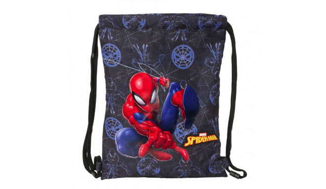 Backpack with Strings Spider-Man Attack Black 26 x 34 x 1 cm