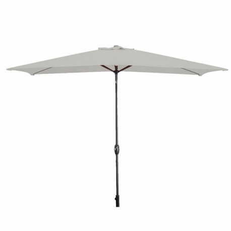 Marbueno Parasol Acero 8 Varillas 200x300 cm Poliéster Blanco Jardín Terraza 10494