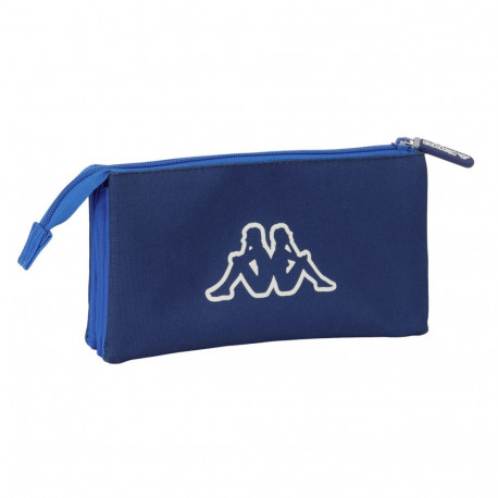 Kolme tõmblukuga pliiatsikarp Kappa Rain Meresinine 22 x 12 x 3 cm