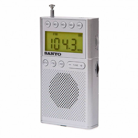 Kaasaskantav Digitaalne Raadio Sanyo Hõbedane AM/FM