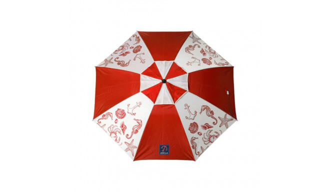 Beach parasol Red Ø 180 cm SPF50+ Navy