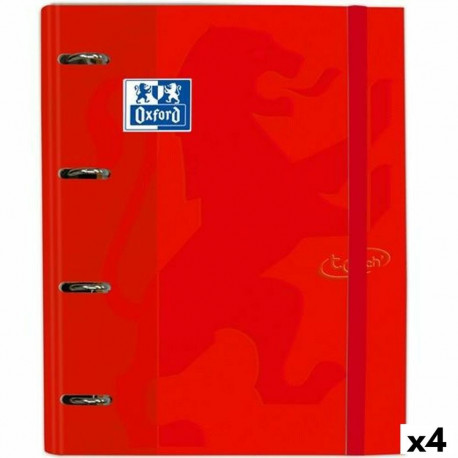 Gredzenveida stiprinājums Oxford Touch Europeanbinder Karmīns A4+ (4 gb.)