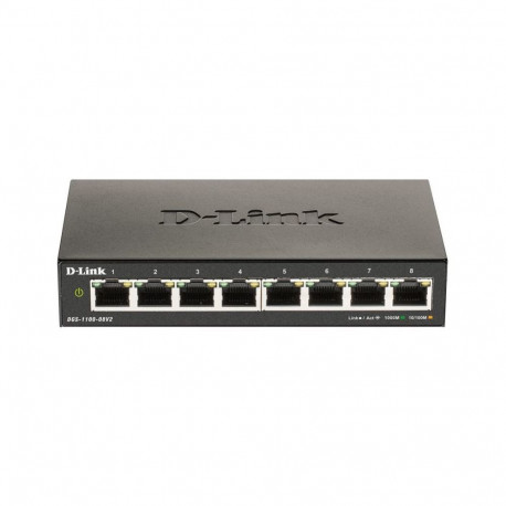 D-link Smart Gigabit Ethernet Switch DGS-110-08V2 Managed, Desktop, Power supply type External, Ethe