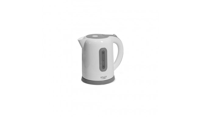 Adler Kettles AD 1234 Standard kettle, Plastic, White, 2200 W, 1.7 L, 360 rotational base