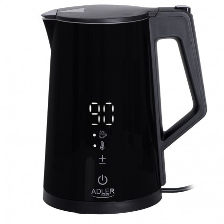 Adler Kettle AD 1345b Electric, 2200 W, 1.7 L, Stainless steel, 360 rotational base, Black