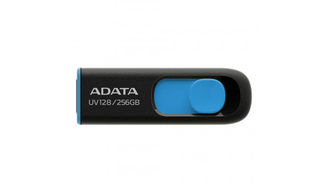 ADATA AUV128 256GB USB Flash Drive, Black/Blue