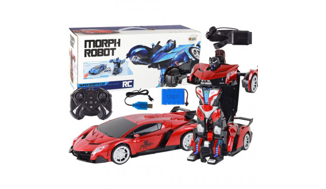 Samochód- Robot Transformacja R/C 1:10 Czerwony Sterowanie Gestami