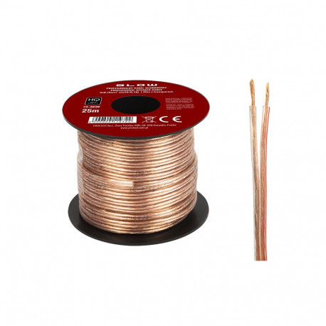 73-363# kõlarikaabel 2x0,75mm läbipaistev 25m