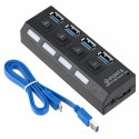 AK244B usb 3.0 4-pordiline jaotur b/z