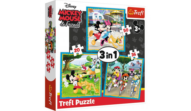Puzzle - 3in1 (20, 36, 50) - Miki Hiir sõpradega - Trefl 34846